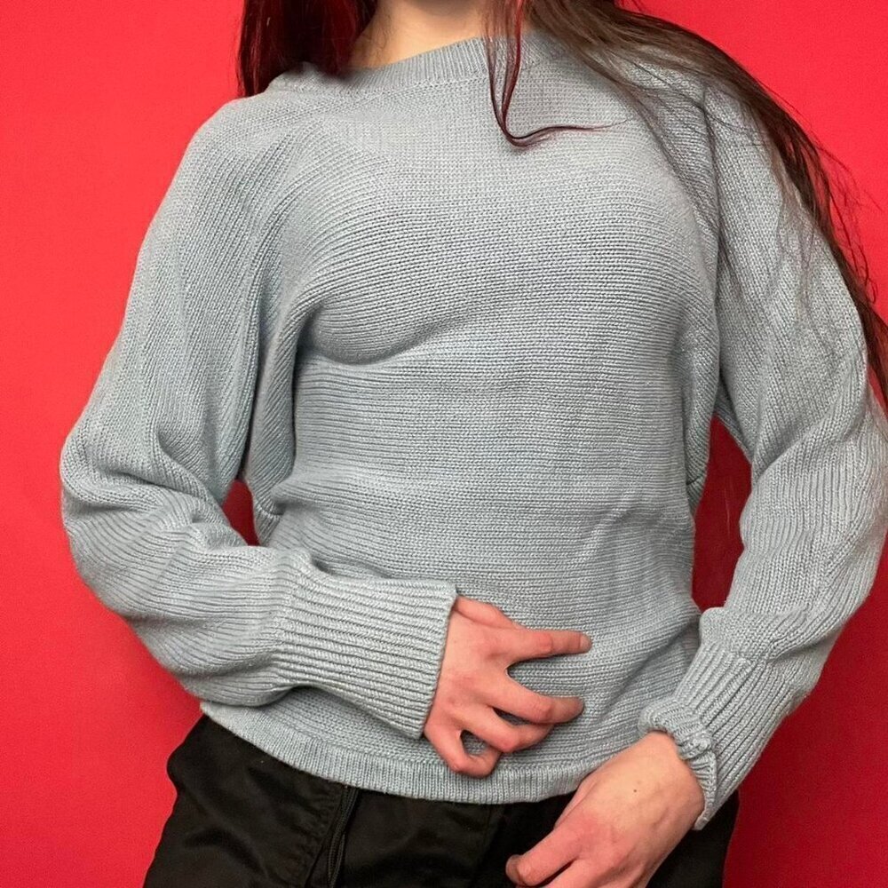 Philosophy/ Sky blue long sleeve high neck sweater 🩵💙​​​​​​